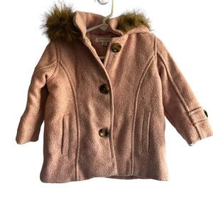 Kid's Jessica Simpson Pink Winter Coat with Fur Hood